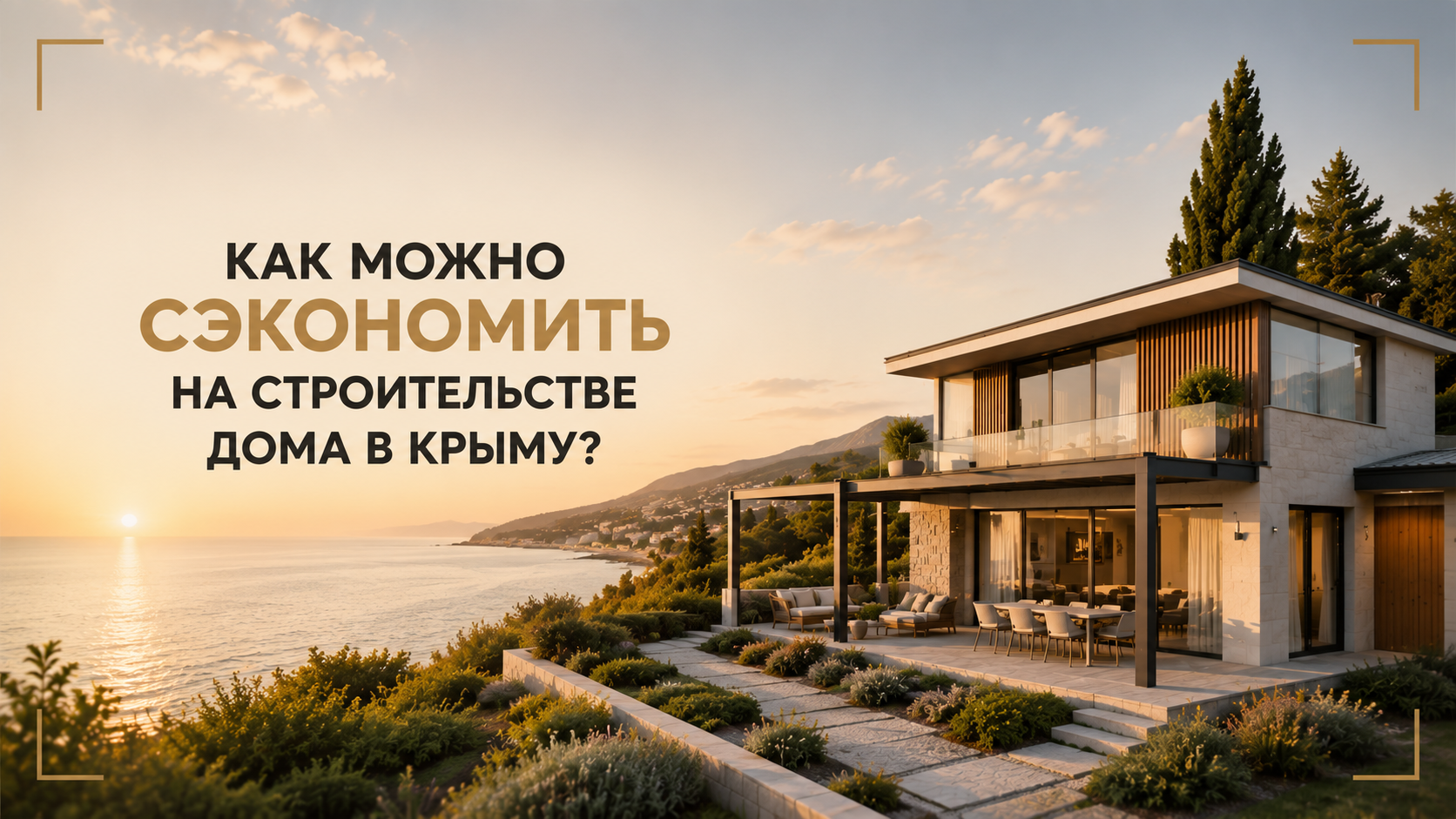 Как можно сэкономить на строительстве дома в Крыму